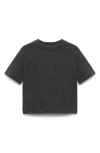Mango Crewneck Stretch Cotton Blend T-shirt In Gray