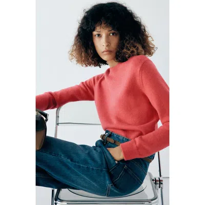 Mango Crewneck Sweater In Pink