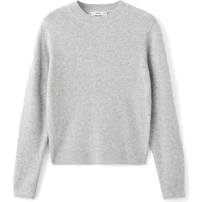 Mango Crewneck Sweater In Gray