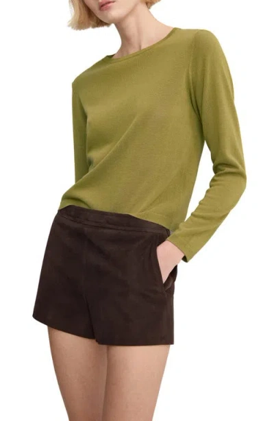 Mango Crewneck Sweater In Green