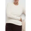 Mango Crewneck Top In Neutral
