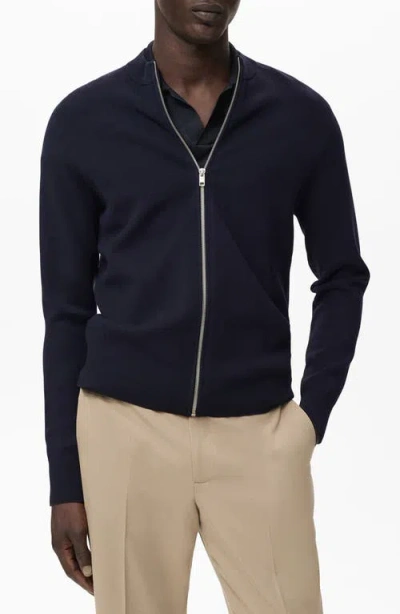 MANGO MANGO CREWNECK ZIP CARDIGAN
