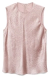 Mango Crinkle Satin Shell Top In Pink
