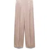 Mango Crinkle Satin Wide Leg Pants In Pink