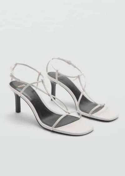 Mango Criss-cross Straps Sandals White