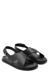Mango Crisscross Slingback Sandal In Black