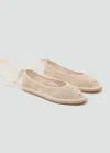 MANGO BALLERINES CROCHET ÉCRU - FEMME - 40 - MANGO