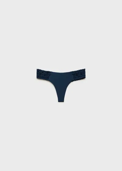 Mango Slip Bleu Pétrole - Femme - S -