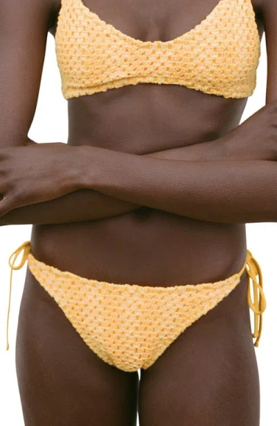 Mango Crochet Bikini Bottoms In Multi