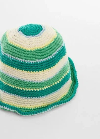Mango Crochet Bucket Hat Green