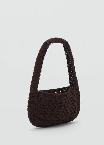 Mango Crochet Handbag Chocolate