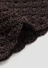 Mango Crochet Hat In Brown