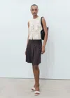 Mango Open Stitch Button Up Waistcoat In White