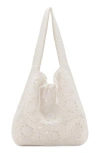 Mango Crochet Shopper Bag In White