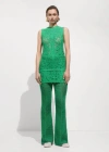 Mango Crochet Short Dress Pastel Green In Pastel Green