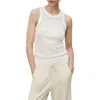Mango Crochet Tank In White