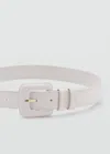 Mango Ceinture Effet Croco Écru - Femme - L -