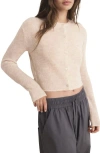 Mango Crop Cardigan In Neutral