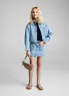 Mango Jacket Medium Blue In Medium Blue