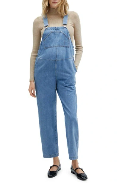 Mango Maternity Denim Dungarees Medium Blue