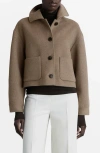 Mango Crop Jacket In Medium Brown