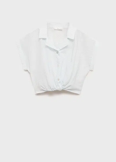 Mango Kids' Crop Knot Blouse