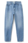 Mango Crop Mom Jeans In Blue