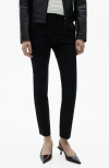 Mango Crop Skinny Pants In Black