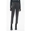 Mango Flat Front Skinny Pants In Gray