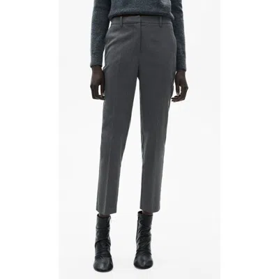 Mango Crop Skinny Pants In Grey