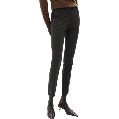 Mango Crop Skinny Pants In Grey