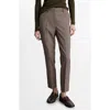 Mango Crop Skinny Pants In Maroon