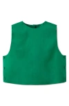 Mango Crop Sleeveless Top In Green