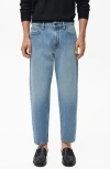 Mango Men's Sammy Cropped Carrot-fit Jeans In Blue