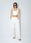 Mango Crop Top Halter Neck In White