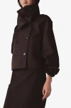 Mango Crop Trench Jacket In Brown