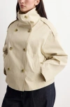 Mango Crop Trench Jacket In Neutral