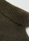 Mango Crop Turtleneck Shawl Khaki