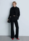 Mango Veste Crop Poches In Noir