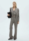 Mango Cropped Suit Vest Grey