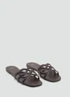 Mango Cross-strap Sandals Chocolate