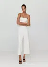 Mango Cross-back Linen Blend Romper In Sand