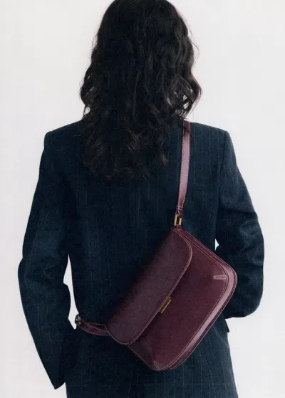 Mango Sac Bandoulière Rabat Bordeaux - Femme - Taille Unique -  In Burgundy