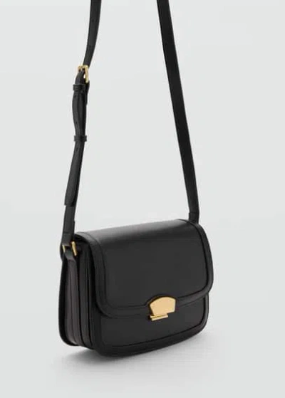 Mango Crossbody Bag With Metal Closure Black