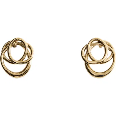 Mango Crossover Earrings In Gold