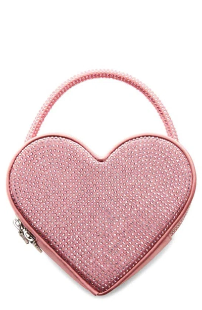 Mango Crystal Heart Shoulder Bag In Pink