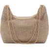 Mango Crystal Mesh Chain Strap Shoulder Bag In Gold