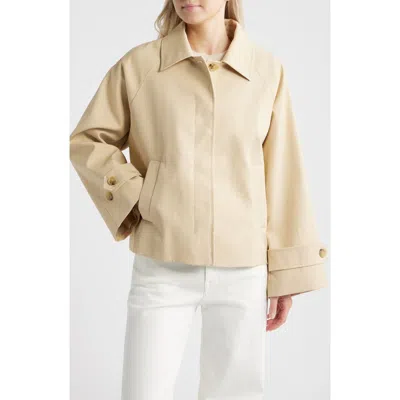 Mango Cuba Oversize Short Cotton Trench Coat In Brown