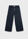 Mango Kids' Culotte Button Down Jeans Navy In Blue