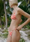 Mango Zebra Bikini Bottom With Bows Red In Rouge